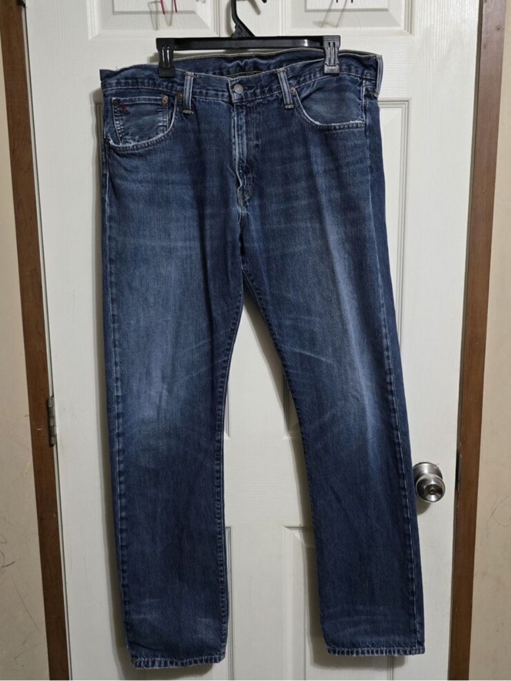 *4/$20* Polo Ralph Lauren Hampton Relaxed Jeans Mens 36x34 Blue Straight Leg